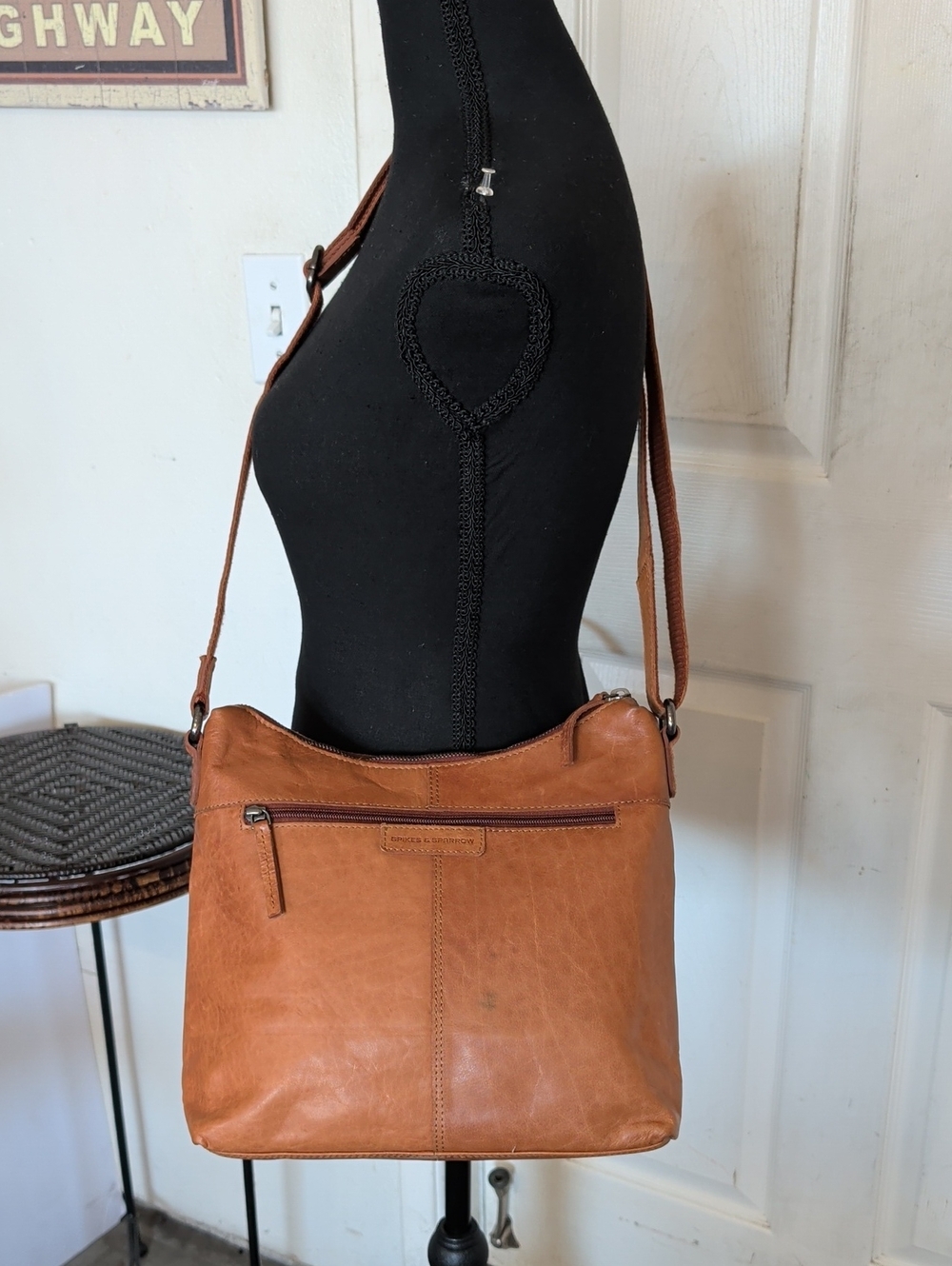 Spikes & Sparrow Leather Crossbody Bag